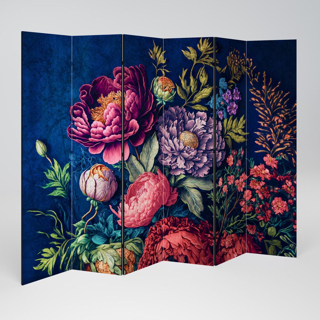 SpaceRebels Paravent Raumteiler - 6-teilig Raumtrenner, Druck 1-Seite - Raumtrenner - Trennwand Wohnung - Room Divider - Spanische Wand Deko Modern...