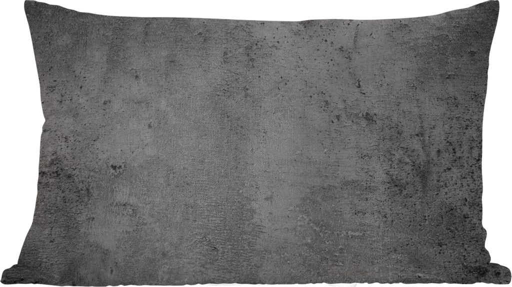 MuchoWow Zierkissen Sofakissen Wohnzimmer Dekokissen 50x30 cm Beton - Robust - Vintage - Rustikal - Grau - Schwarz - Wohnzimmerdekoration - Polst...