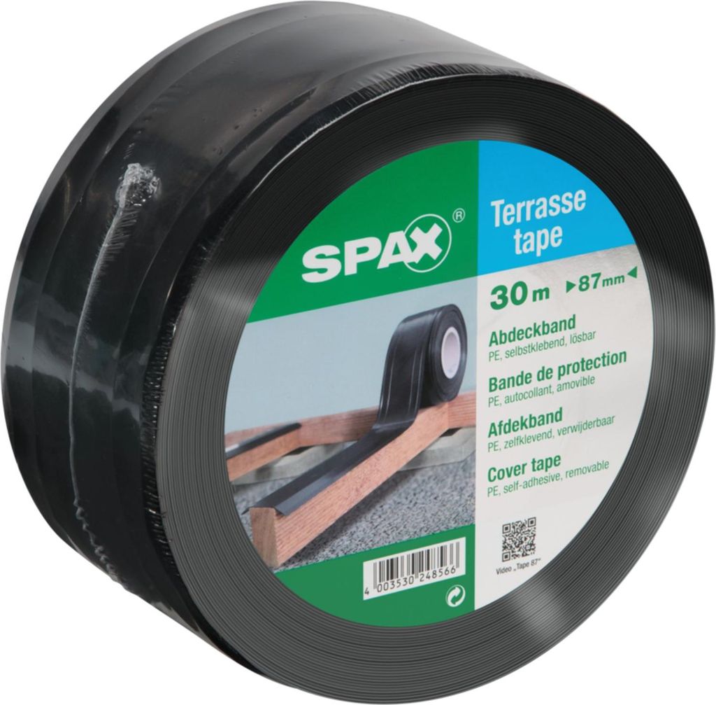 SPAX Abdeckband Terrasse 30 m x 87 mm auf einer Rolle Produktbild 