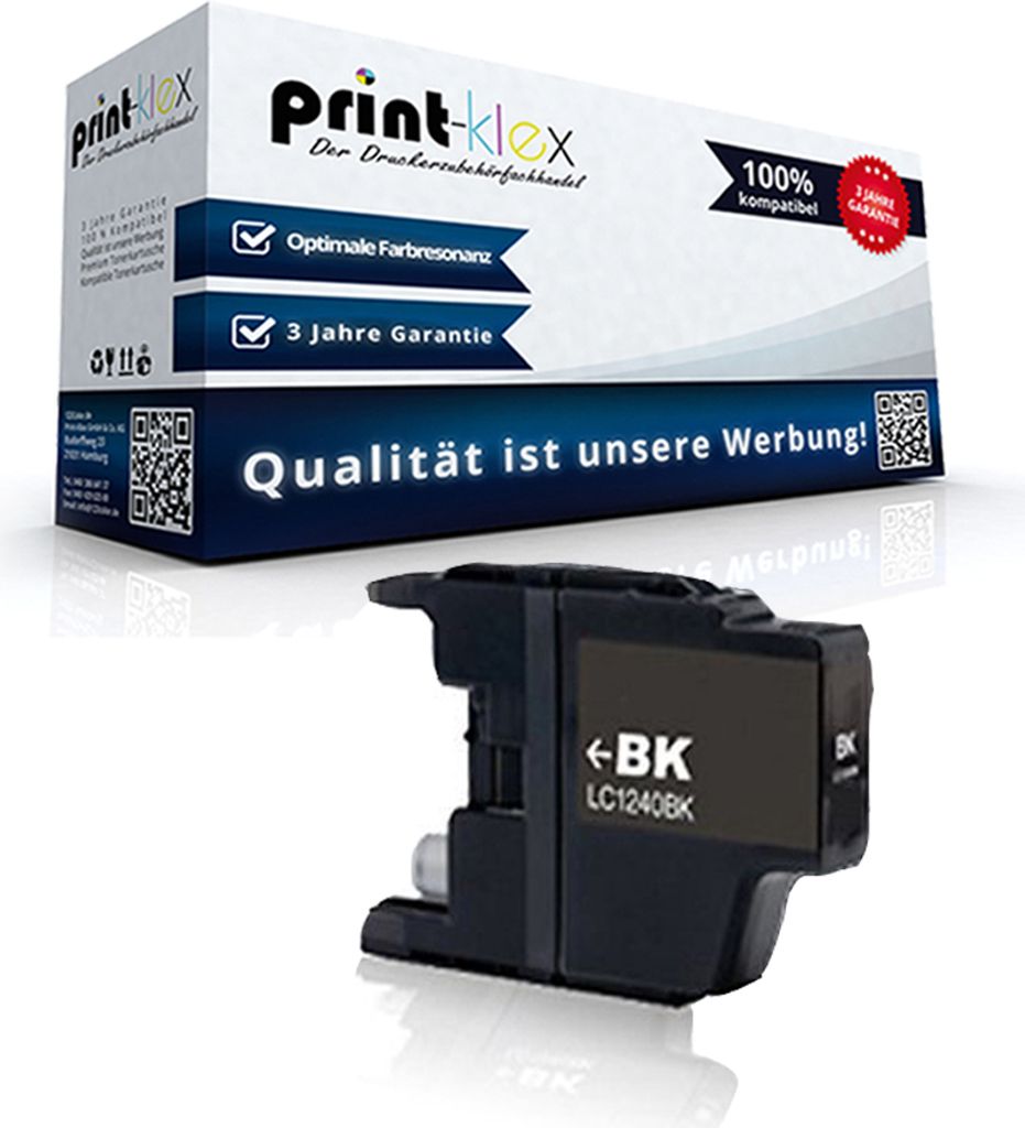 Print-Klex Kompatible Reinigungspatrone kompatibel mit Bother MFC-J MFCJ 6710 DW MFCJ 6910 DW MFCJ 825 DW MFCJ 835 DW C LC1240 LC 1240 LC-1240 Schw...