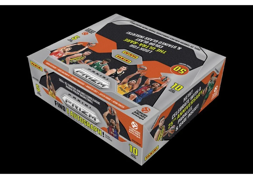 Boîte Hobby Panini Prizm EuroLeague 2024-25 : Cartes Rares Garanties