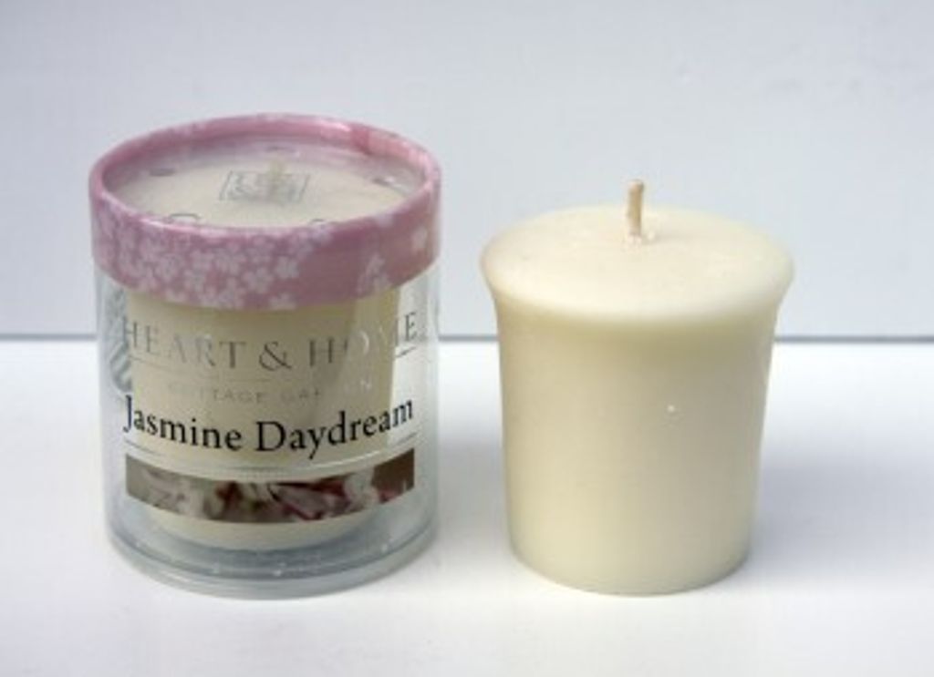 Heart & Home Votivkerze Votiv Duftkerze Jasmintraum - Landhausgarten 58g Grundpreis 1kg 120,52 Euro...