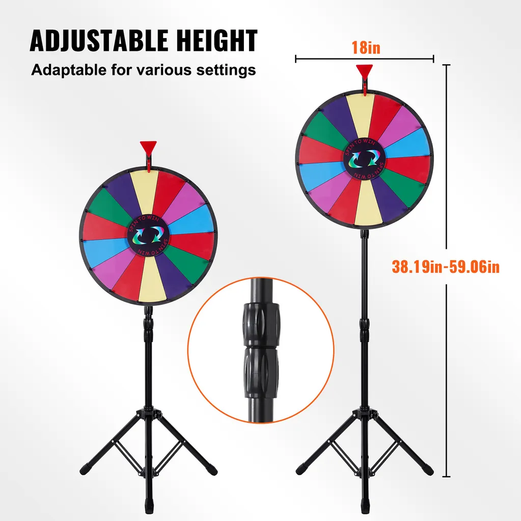 Lucky Wheel 46cm à Hauteur Réglable avec Surface Effaçable à Sec - 5