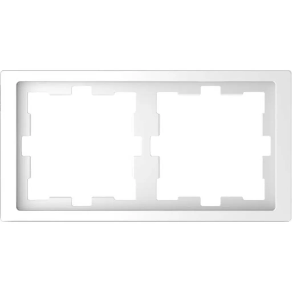 Cadre de Finition 2 Gang D-LIFE Blanc Lotus MEG4020-6535 Design Épuré