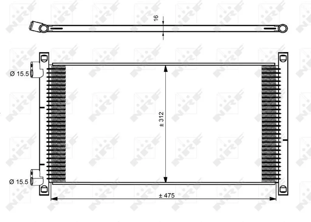 Réparation Clim Fiat Punto : Condenseur NRF 35490 Référence OE 46524500