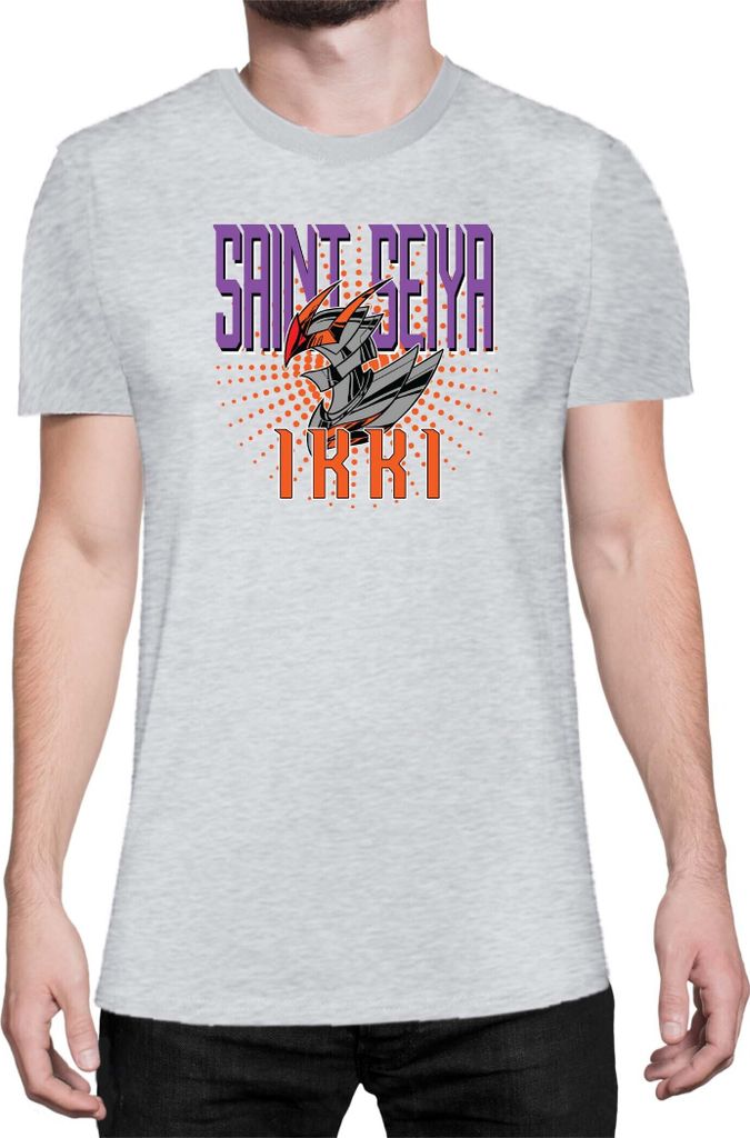 Herren T-Shirt Japan Anime Manga Saint Anime Seiya Ikki Ikki, Man 2XL / Grau