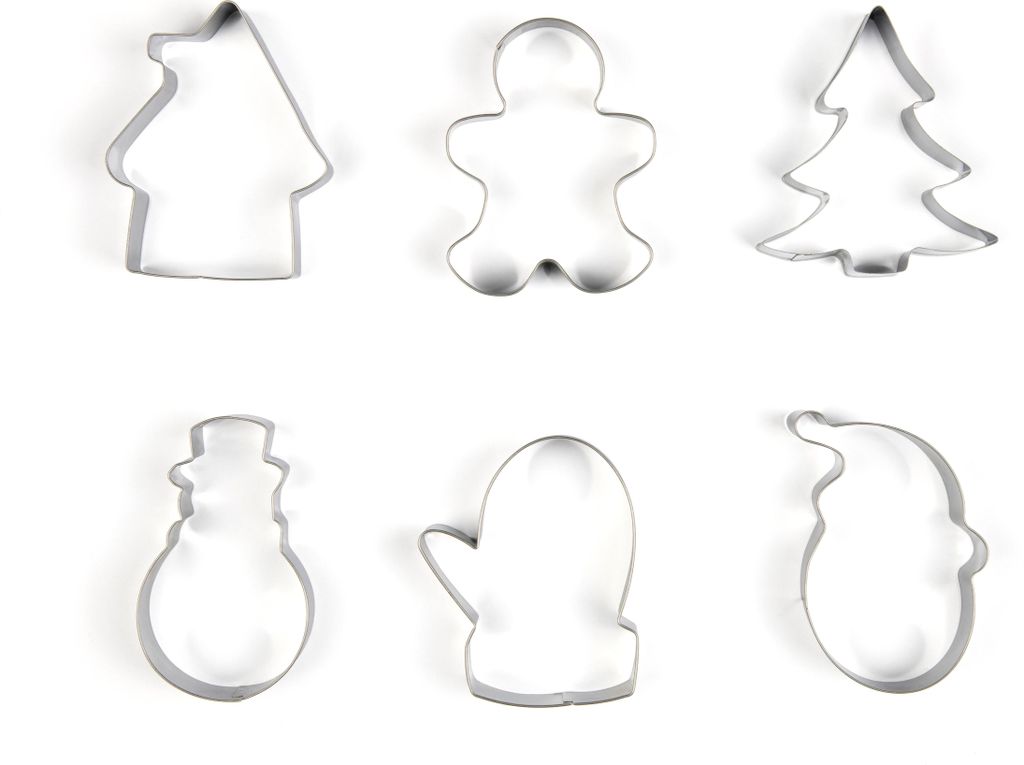 Excelsa Set mit 6 Ausstechformen Wonderful Ginger Edelstahl silber