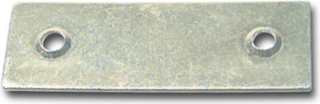 Blindplattl für Einlegstange, 18 x 53 mm, Stahl verzinkt