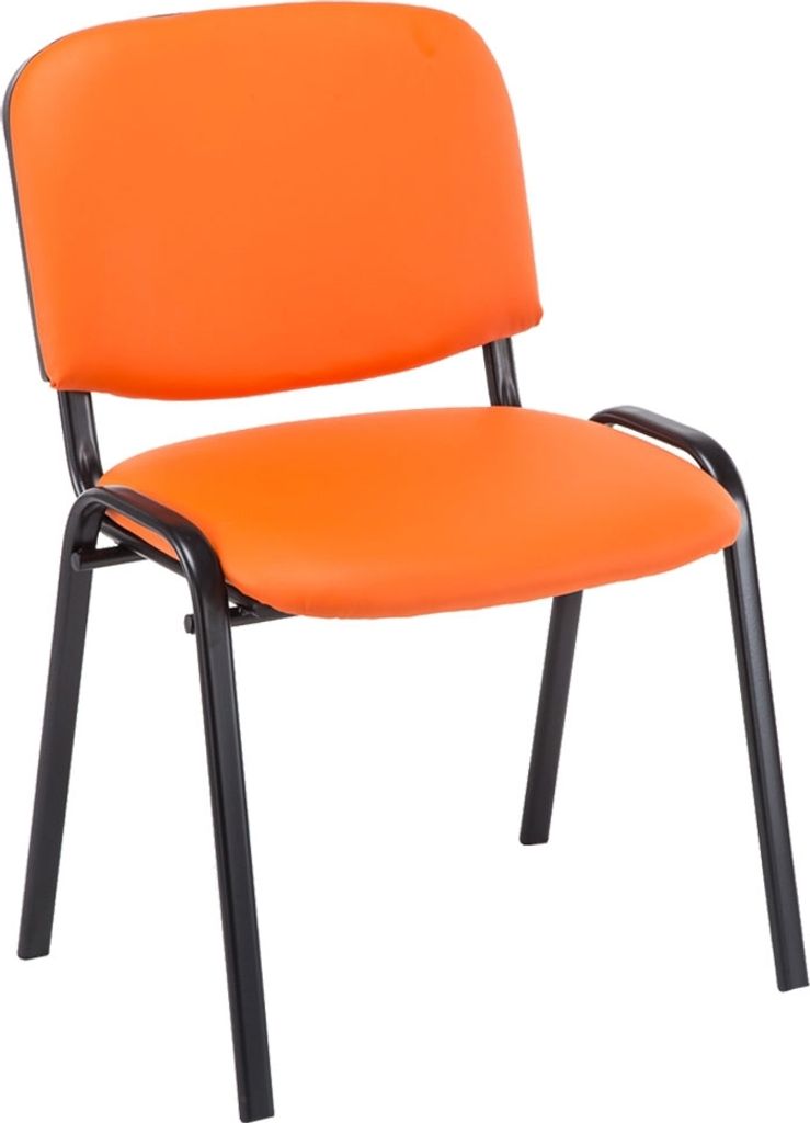 Besucherstuhl HLO-CP111 Kunstleder orange