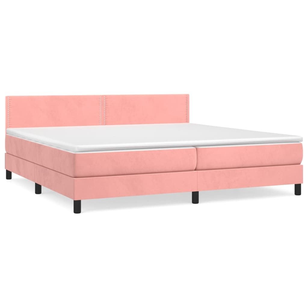 "2026 MODERNE"Boxspringbett Modernes/Doppelbett - Polsterbett Erwachsene/r /Kind - mit Matratze Rosa 200x200cm Samt - Klassische Betten NeuMöbel49...