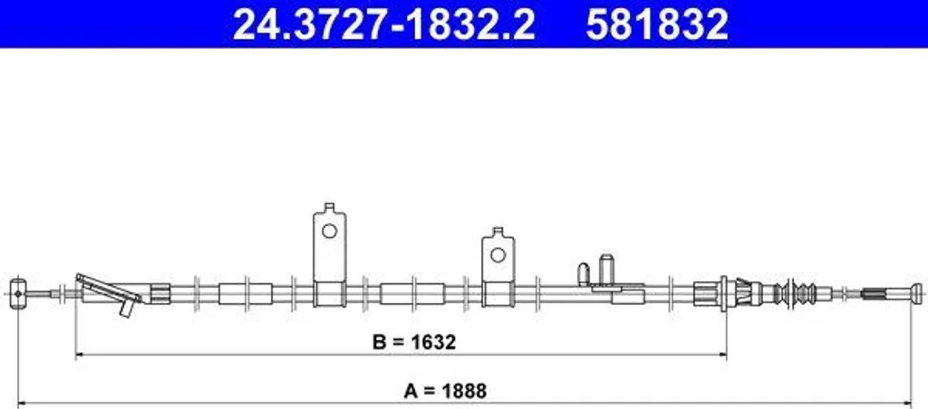 Câble de Frein Arrière ATE pour Mazda 3 : Remplacement OE B45A44420