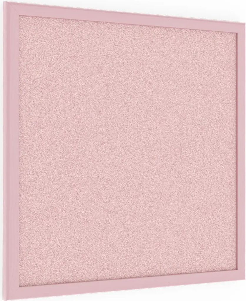 Pinnwand, Korktafel in Pink, 40x40 cm, Holzrahmen - Pink lackiert