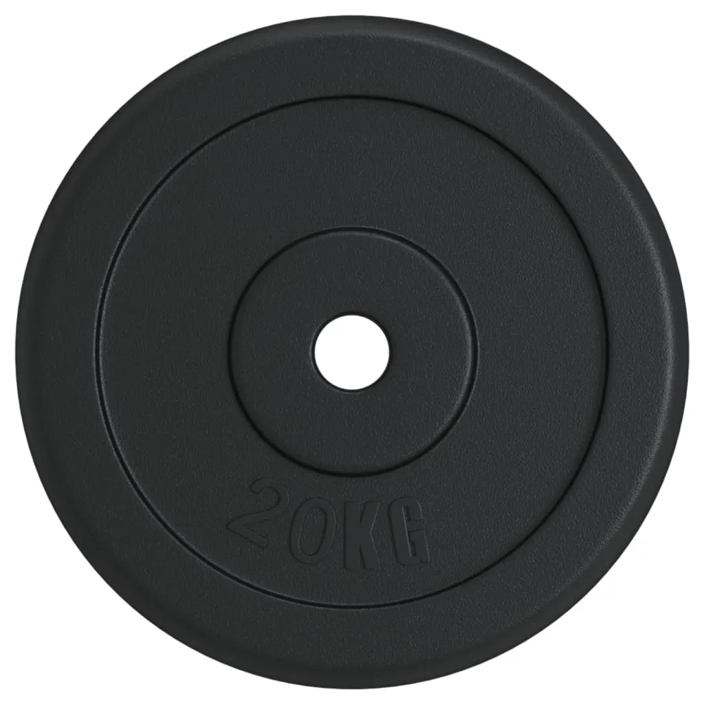 Disque d'haltères 20 kg en fonte de haute densité pour barre de 30 mm