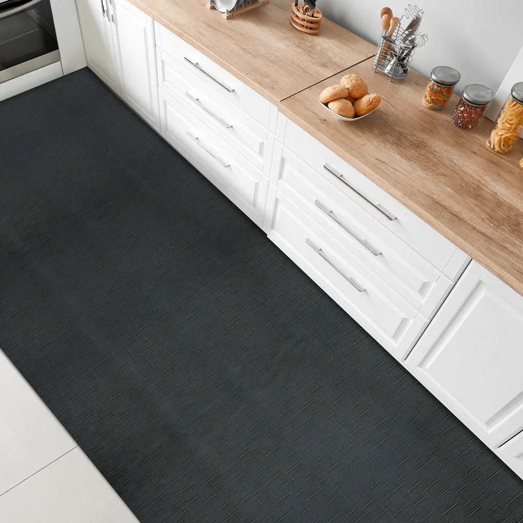 Tapis de cuisine vinyle Ferrara anti-tache, protection sol 60x500 cm