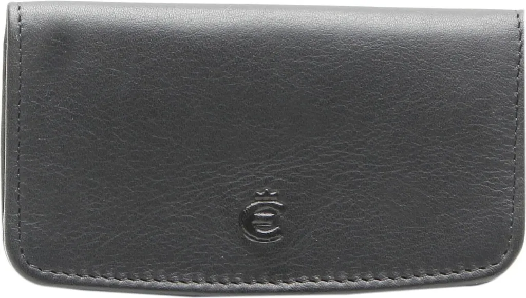 Mini Portafoglio Esquire Logo Coin Black - Sottile, Leggero e in Pelle