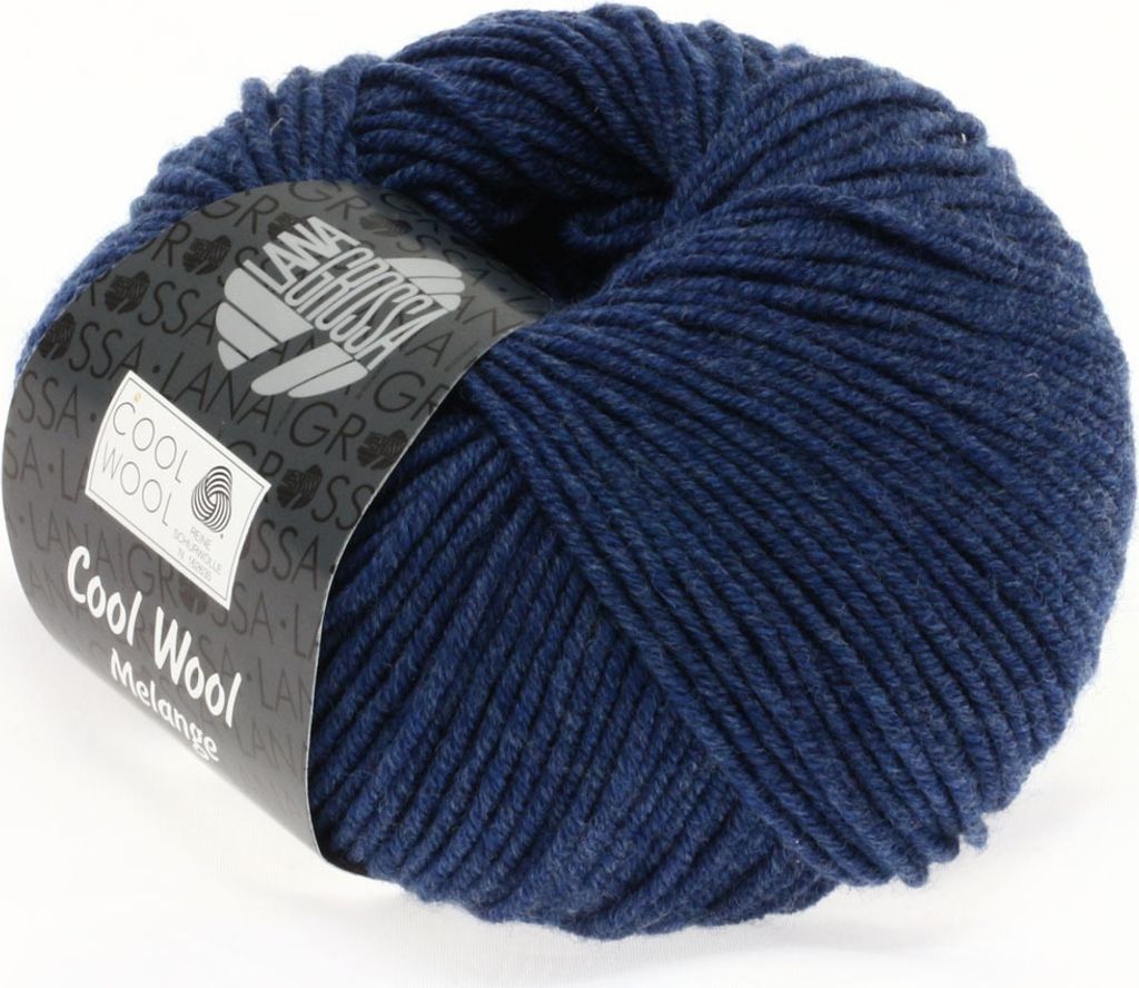 LANA GROSSA COOL WOOL UNI / MÉLANGE - Farbe: 490 Dunkelblau