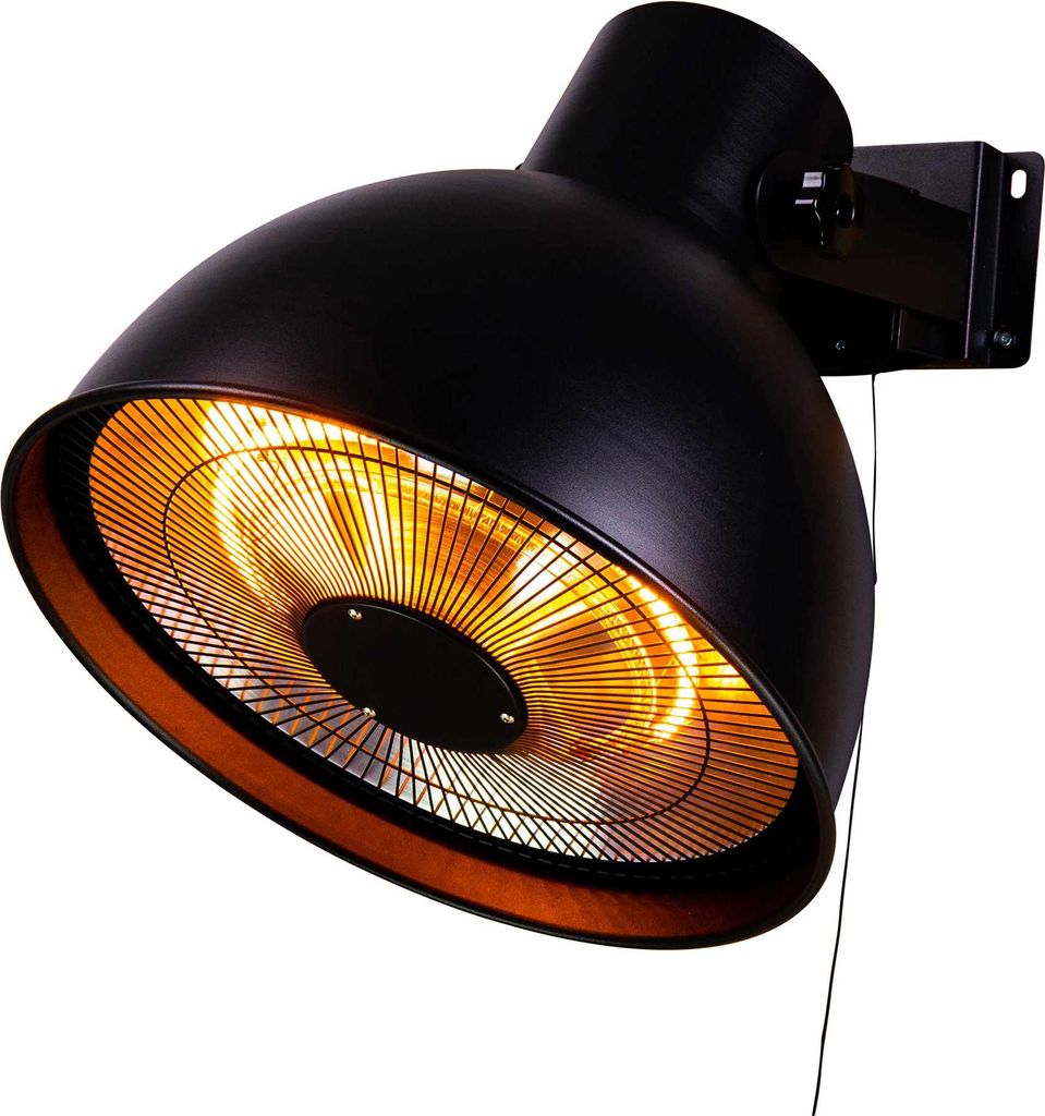Fornorth Riscaldatore da parete Deluxe 2000W, nero Immagine del prodotto 