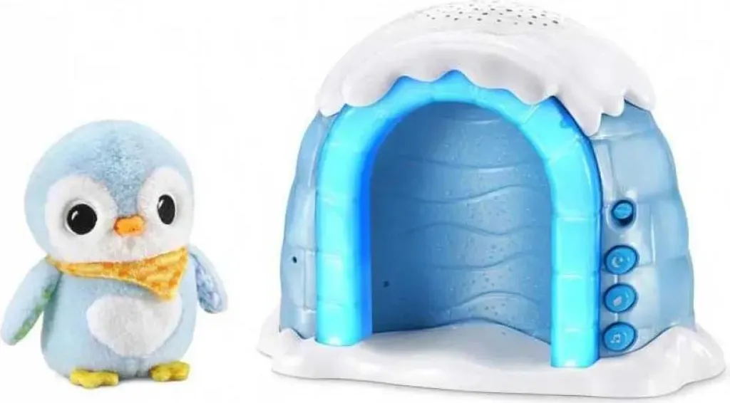 Vtech Pingouin Peluche Projecteur Version Igloo Espagnol Bleu One Size - 4