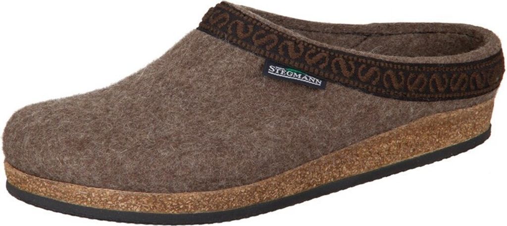 Stegmann Filz Clogs Hausschuh aus Wolle, Flexibles Kork-Latex-Fußbett, Bester Tragekomfort und optimale Passform