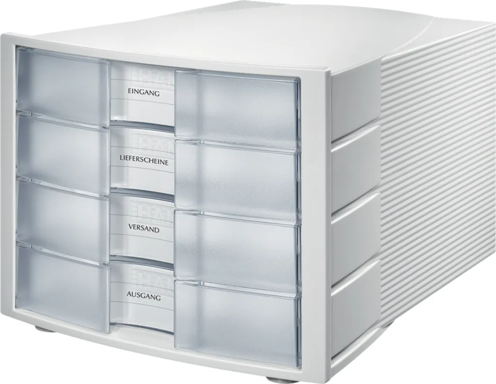 HAN 1010-X-11 Box à tiroirs IMPULS 4 compartiments gris clair de bureau - 2