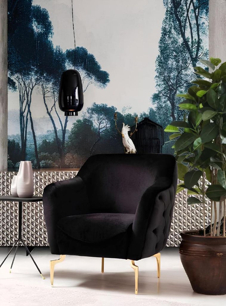 Moderne Möbel Luxus Chsterfield Sessel Cocktailsessel Edelstahlmöbel