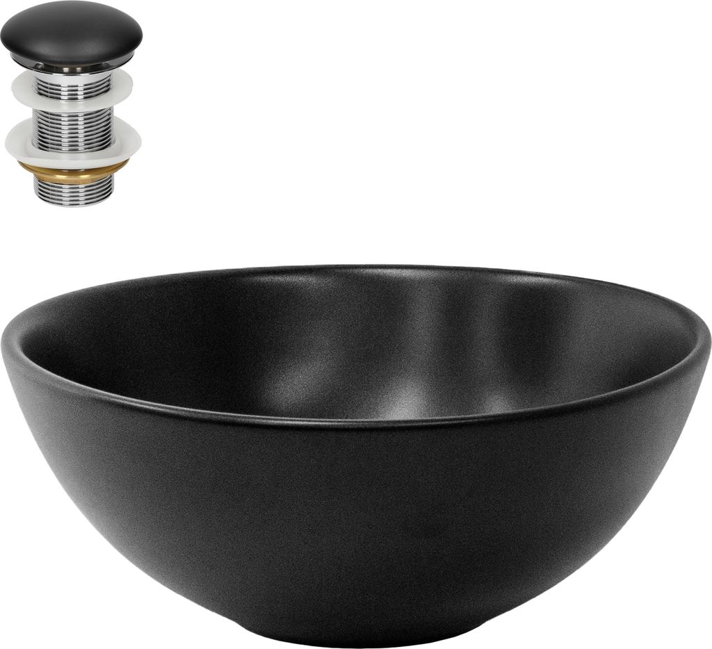 LuxeBath Waschbecken Aufsatzwaschbecken Rund, Ø 28x15 cm, Produktbild 