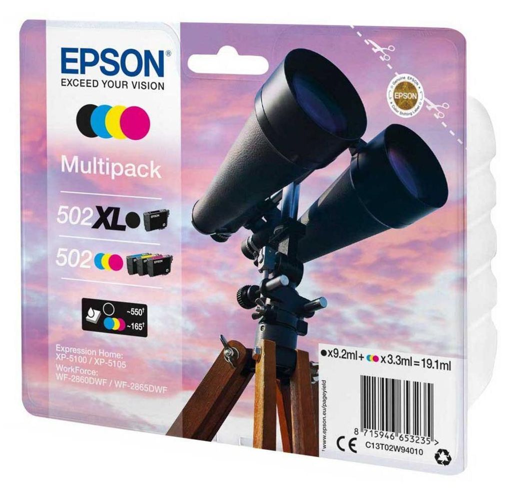 Epson Multipack 4-colours 502 XL Black/Std. CMY, High (L) Obrázek produktu 