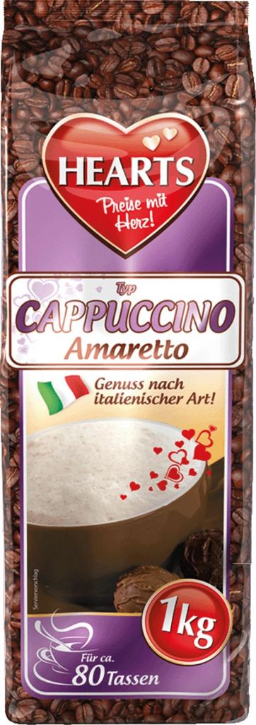 Hearts Cappuccino Amaretto (1x1Kg Beutel) Produktbild 