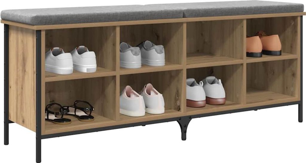 “2026 Modern“ Schuhschrank mit Regal Artisan-Eiche 131 x 35 x 50cm - Designermöbel 394256 - Schuhregale