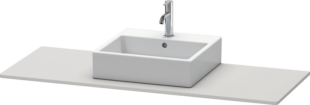 Duravit XSquare Konsole, 1 Ausschnitt mittig, 1400x16x550mm, XS060GM3939