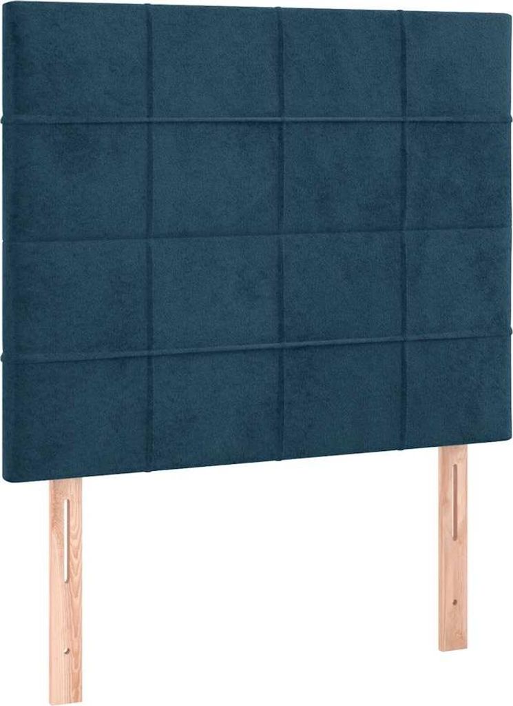 vidaXL Kopfteil Dunkelblau 90x5x118/128 cm Samt