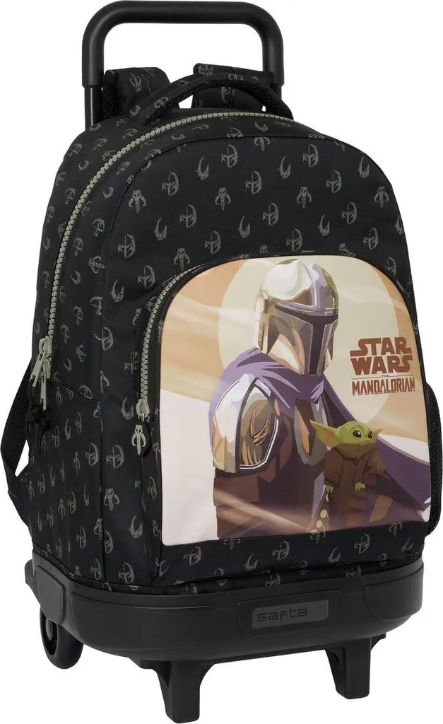Sac à dos Safta Mandalorian noir en toile résistante en taille unique