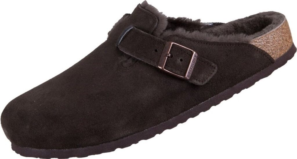 Birkenstock Hausschuhe BOSTON SHEARLING, Rauleder, Braun