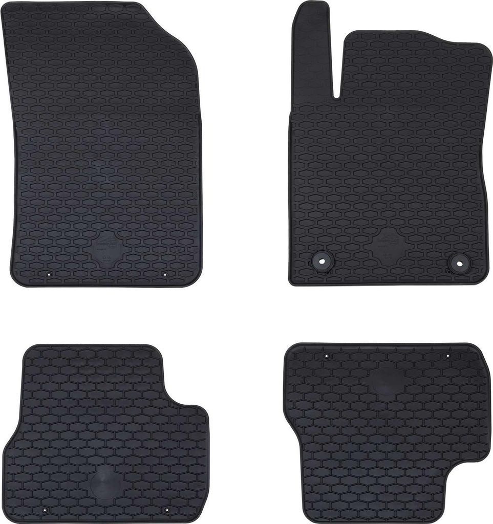 "Schlussverkauf" Autofußmatte 4 pcs - Schwarz geeignet für C3 2017-2024 Gummi - Kofferraummatten C531