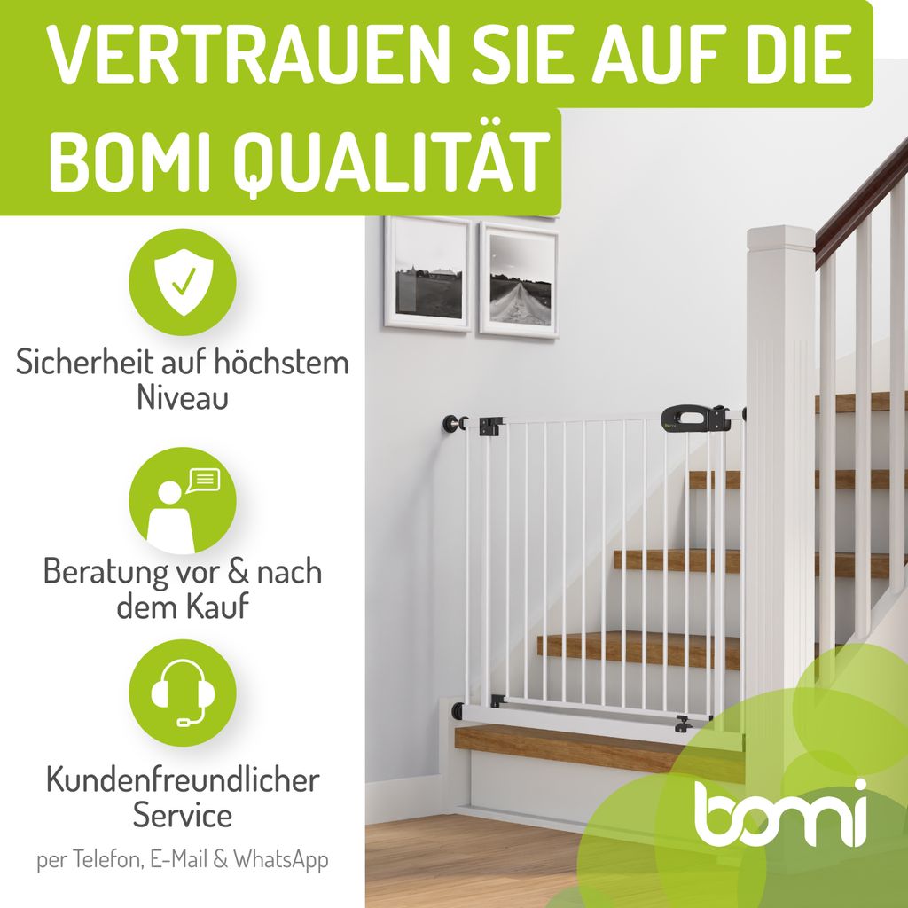 BOMI® Kinderschutzgitter 63-251 cm ohne Bohren | Zum Produktbild 8