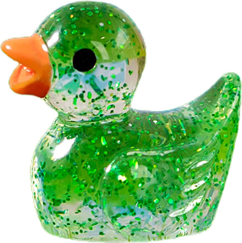 Mini-Glitzer-Enten-Ornament, süßes Kunstharz, für den Schreibtisch, bunte Entenfigur, Statue, Puppenhaus, Garten, Mikrolandschaftsdekoration