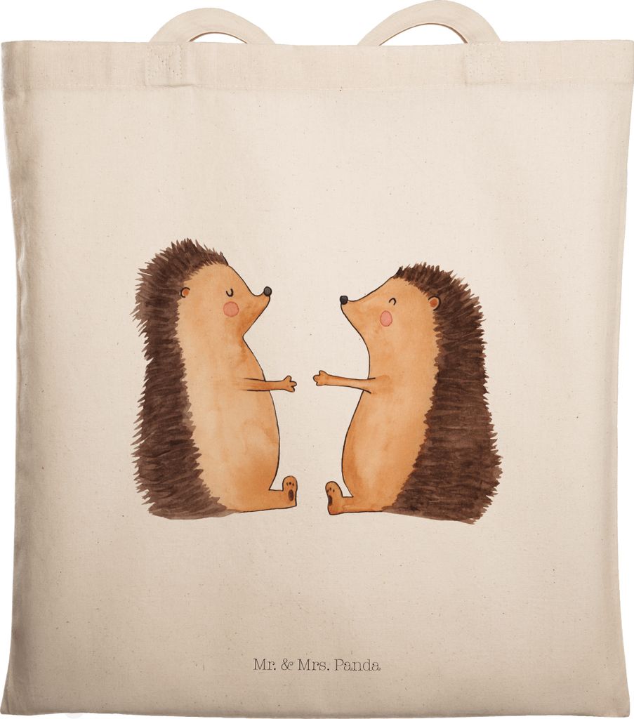 Mr. & Mrs. Panda Shopping Tasche Igel Liebe - Transparent - Produktbild 