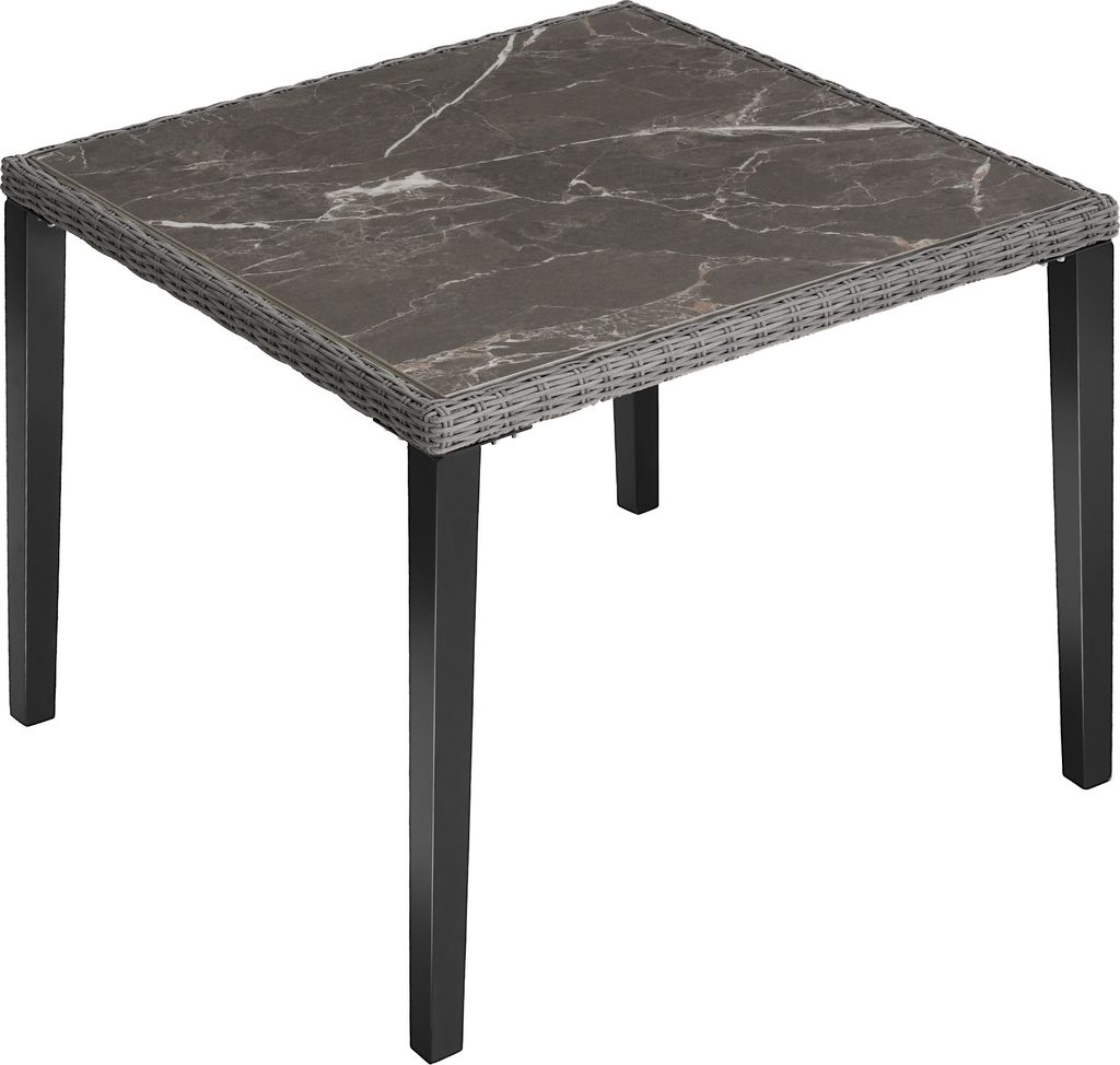 tectake® Rattan Tisch Tarent 93,5 x 93,5 x 75 cm Produktbild 