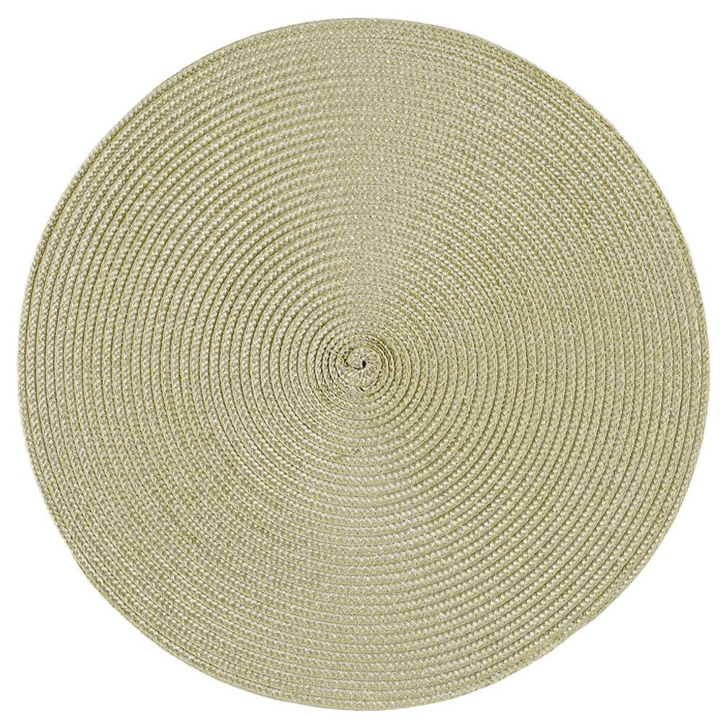 Platzset Polypro Natur rund ca. 35 cm Ø abwaschbar Tischset Produktbild 