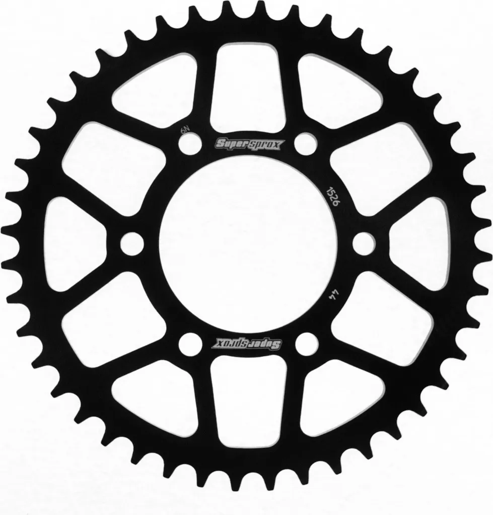 Couronne Supersprox 44 dents 520 en aluminium léger noir RAL-1526:44-BLK