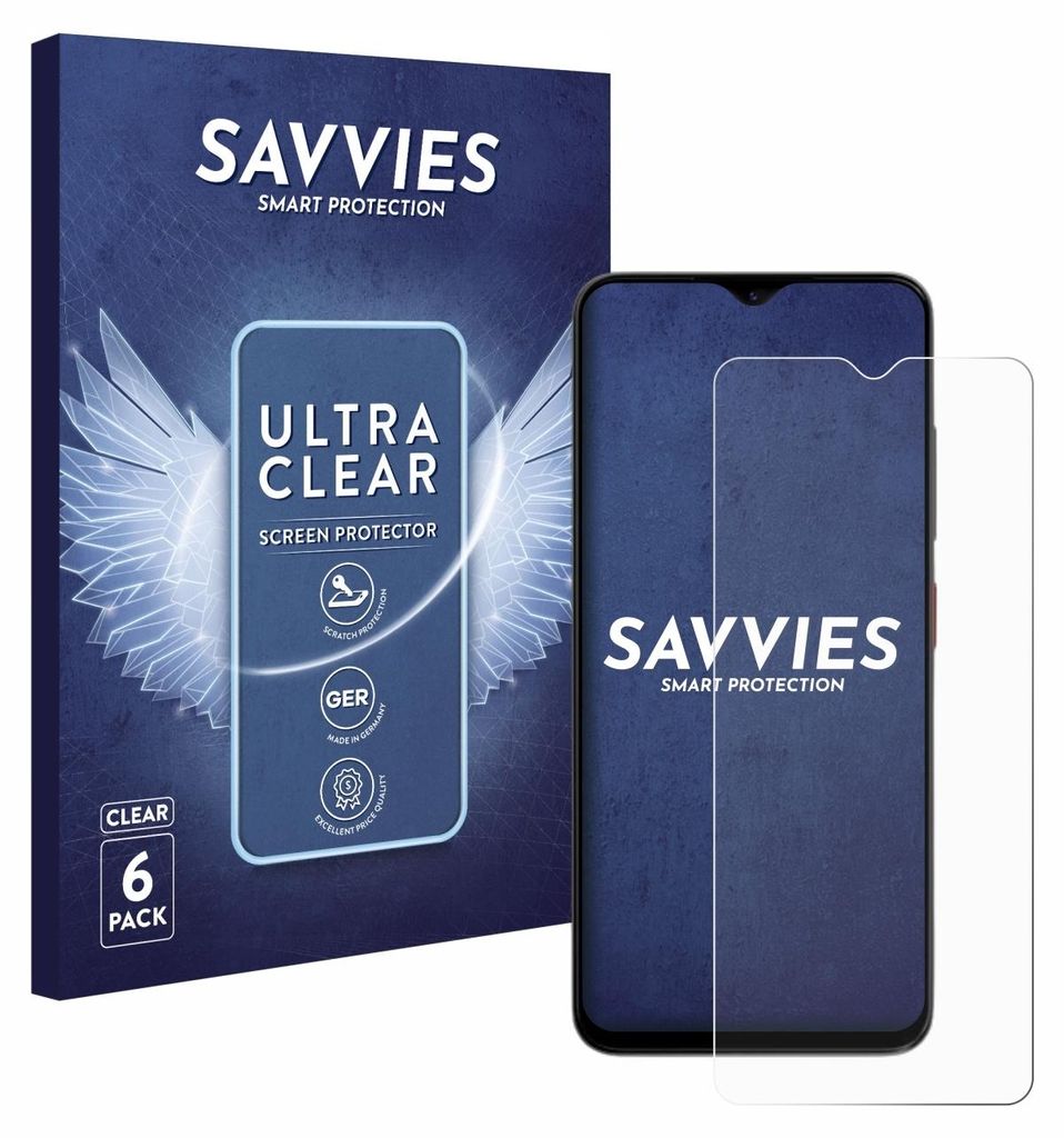6x Für ZTE Blade A35e Schutzfolie Savvies Displayschutz Produktbild 