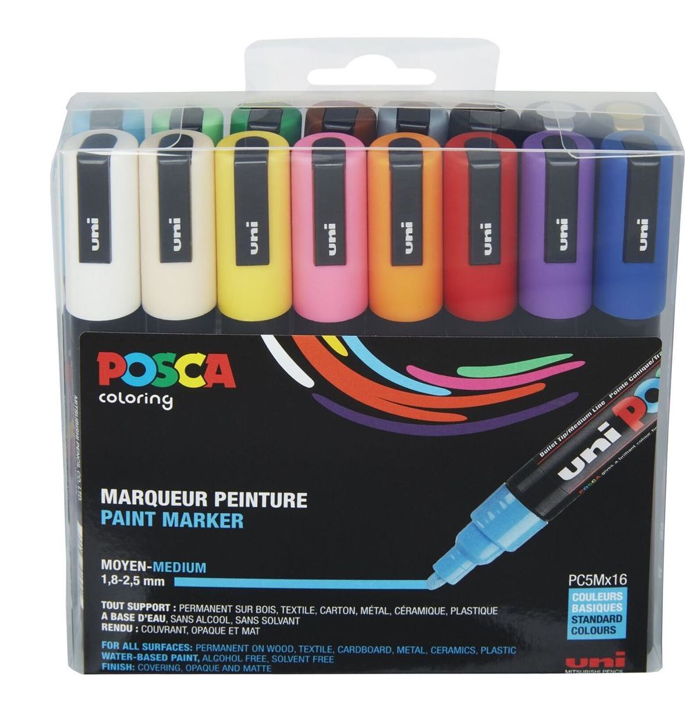 POSCA Pigmentmarker POSCA PC-5M 16er Box