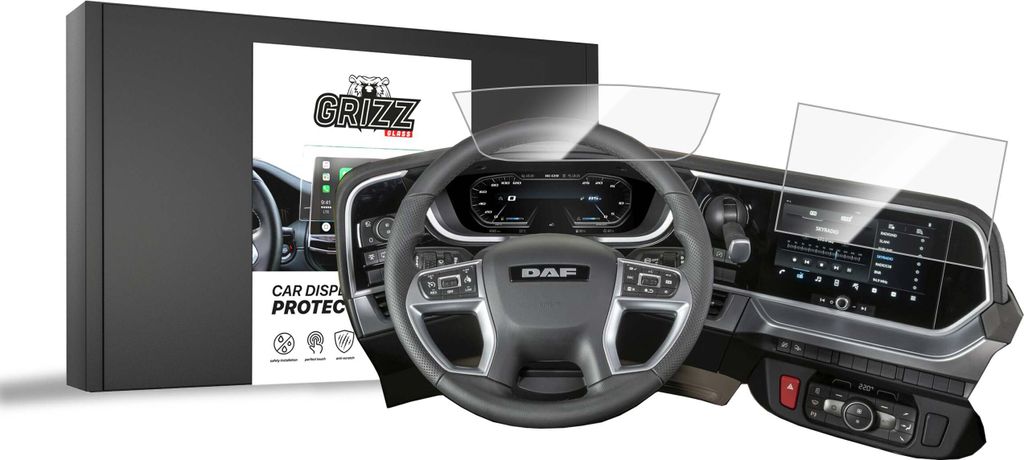 Keramische Autodisplayfolie 2in1 für DAF XDC NGD, Grizz Protector