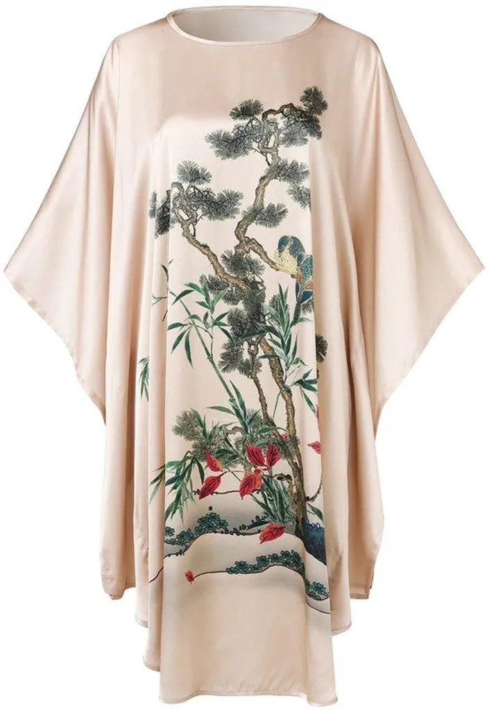 Pyjama de Nuit Chic en Soie Champagne pour un Sommeil Grand Confort