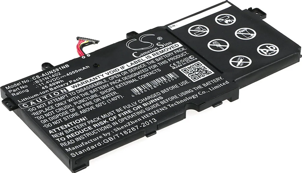 Batteria TECHTEK per Asus Q551L N591LB Q551LN | Ricambio 0B200-01050000