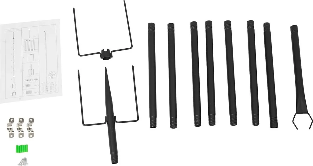 Poteaux guirlande lumineuse solution sans perçage kit 4 pièces fer 3m