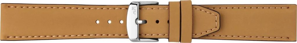 Bracelet de montre en cuir 18mm Square avec boucle argentée chic