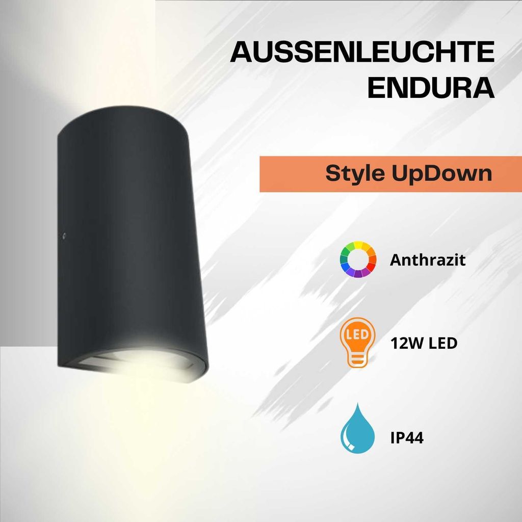 Ledvance Außenleuchte Endura Style Updown dunkelgrau Up- & Produktbild 3