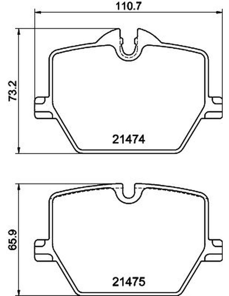 HELLA Bremsbeläge Satz Hinten Bremsklötze für BMW 3 Touring (G21) 8DB 355 040-601