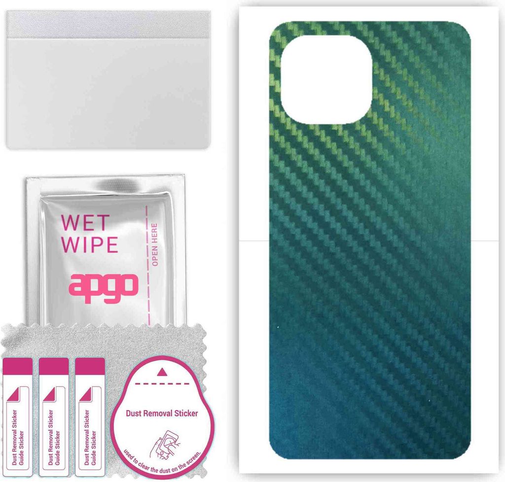 apgo Rückseite Schutzfolie, Skin, kompatibel mit Xiaomi Mi 11 Lite 5G, Hinten Displayschutzfolie aus Vinylfolie, kratzfest, einfache Montage - Koh...